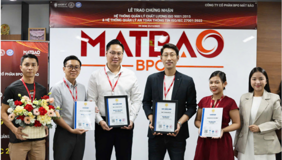 [MẮT BÃO BPO] Mắt Bão BPO chính thức được cấp chứng chỉ quốc tế ISO 9001:2015 và ISO/IEC 27001:2022 ✨